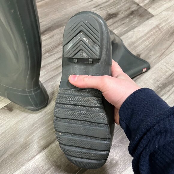 Hunter Original Gloss Tall Rain Boots Graphite Grey Women’s Size 7 - Picture 9 of 11